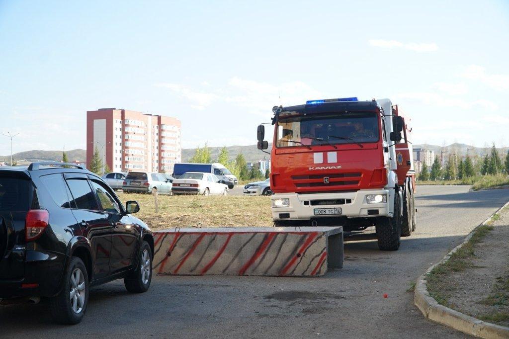 На территории Таразского металлургического завода проведены пожарно-тактические учения