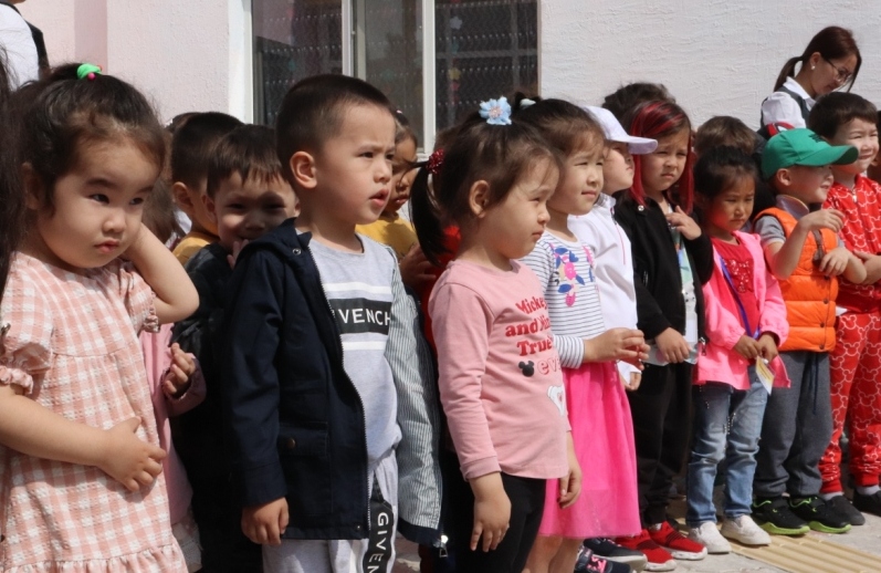 В детском саду  детей учили пожарной безопасности