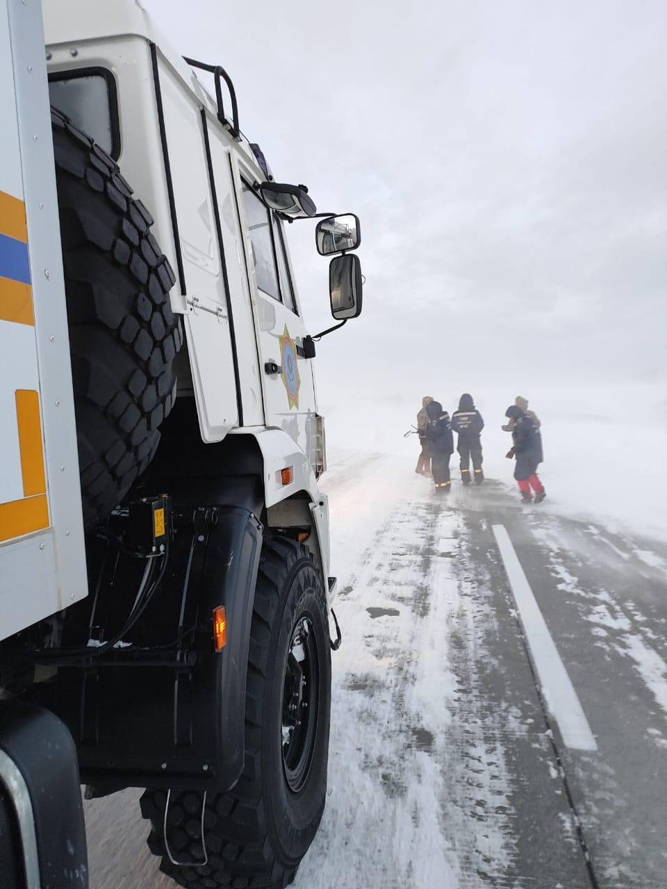 Аварийно-спасательные работы на автодорогах Туркестанской и Жамбылской области завершены